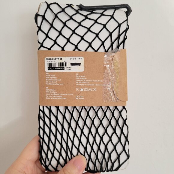 NEW Call It Spring Fishnet Tights Collants Black Size Small / Medium - Picture 3 of 5